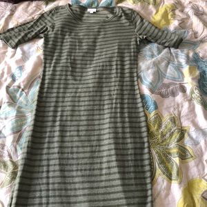 Green stripe dress